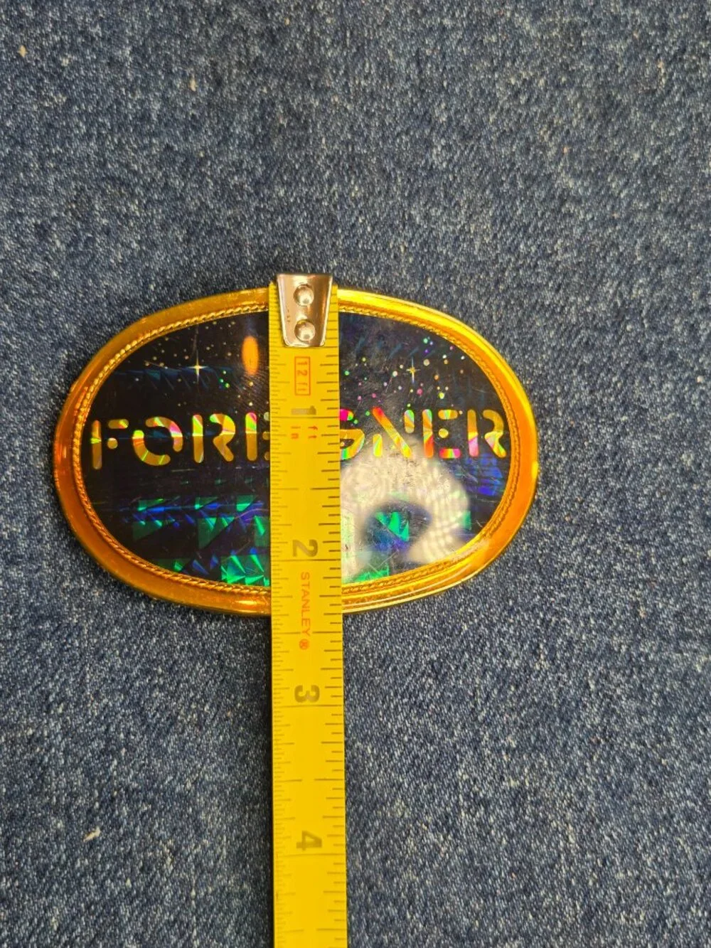 1978 Foreigner Rock Band Holographic Belt Buckle Pacifica MFG Concert Tour